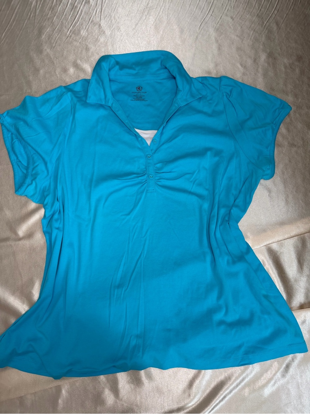 Covington Women’s Sport Signature Fit Supima Cotton Polo Shirt Blue Size 20-22W